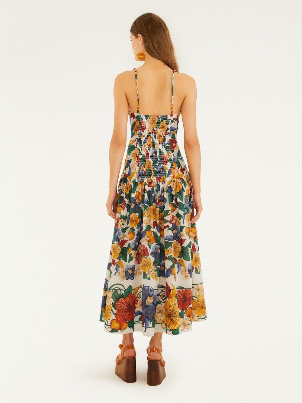 Farm Rio Off-White Tropi Embroidered Maxi Dress - Picture 3 of 9